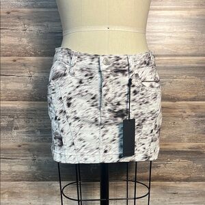 Forever 21 Black & White Denim Mini Skirt NWT